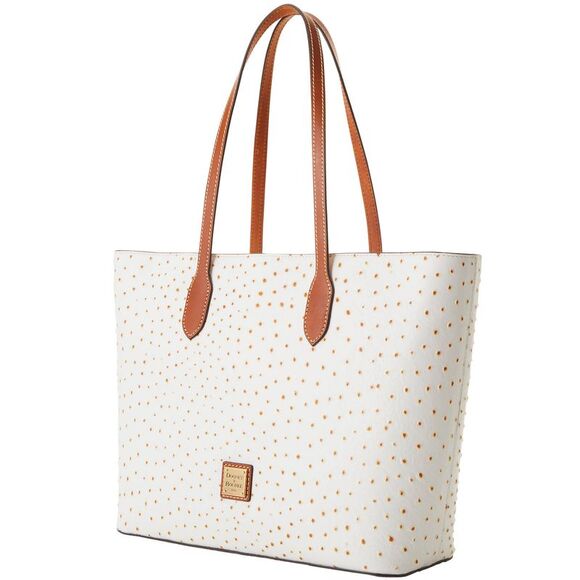Dooney & Bourke Ostrich Large Tote - Bone - Picture 2 of 4